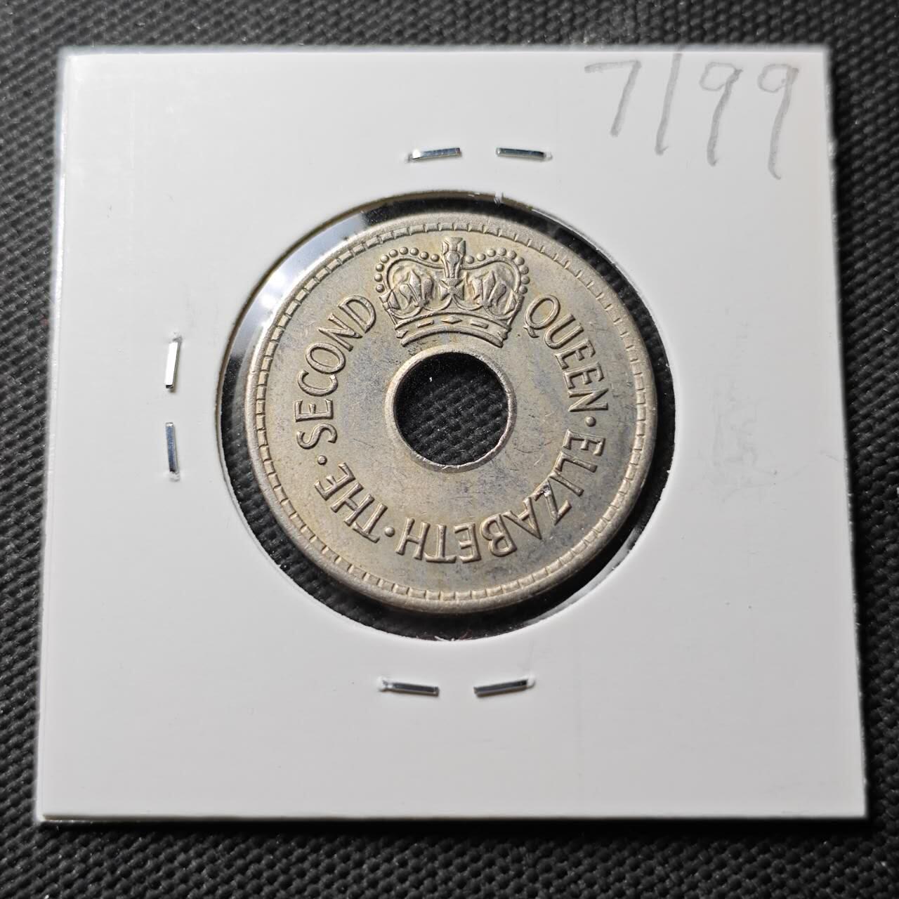 KK钱币收藏小铺  第371场  2月预留时间 周末发货  1966斐济1便士