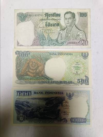 【20251120】非全新纸币第305场 - 亚洲国家3张纸币