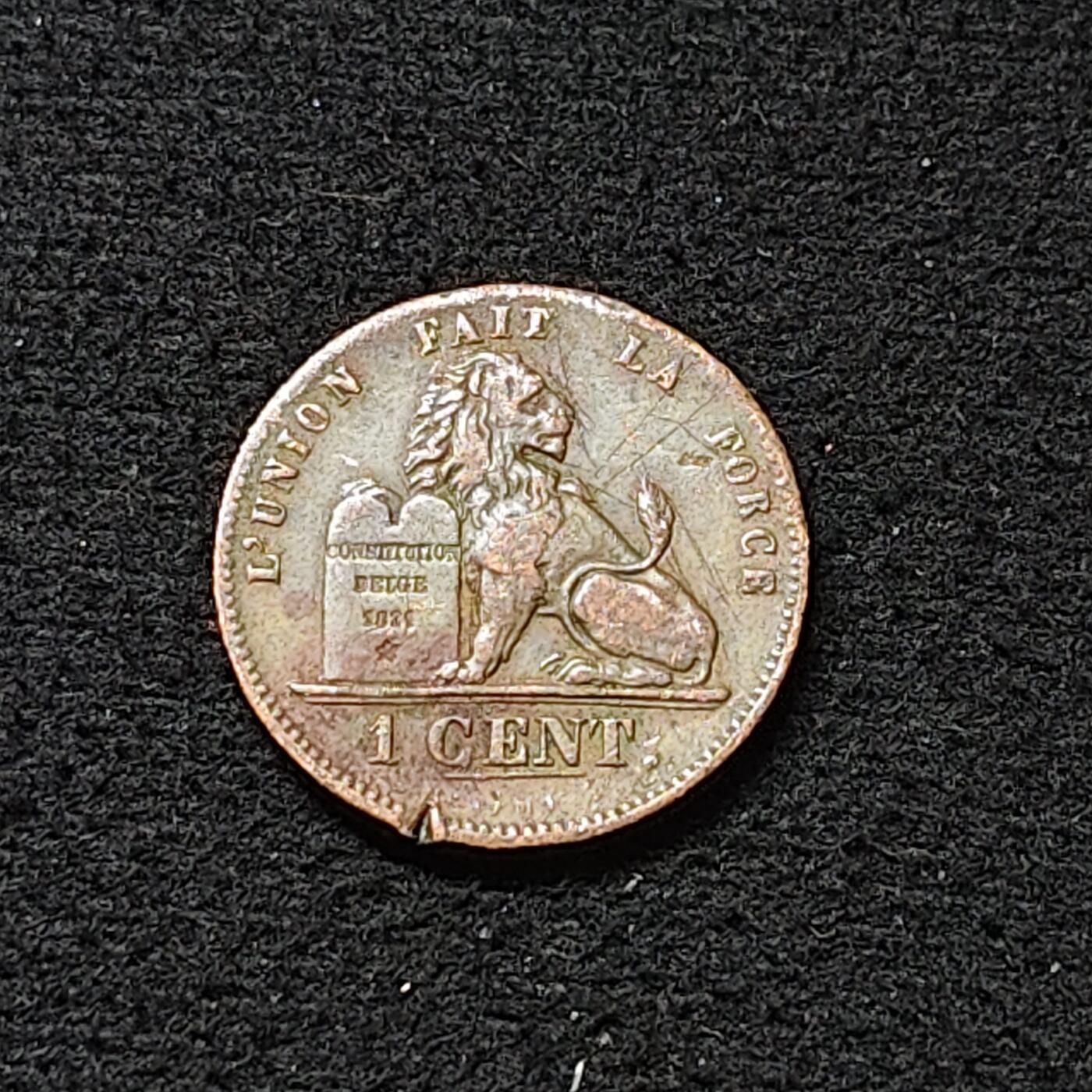 【全场包邮】纯粹捡漏拍478场（免费代拍第15场） 比利时1869年利奥波德一世1分铜币