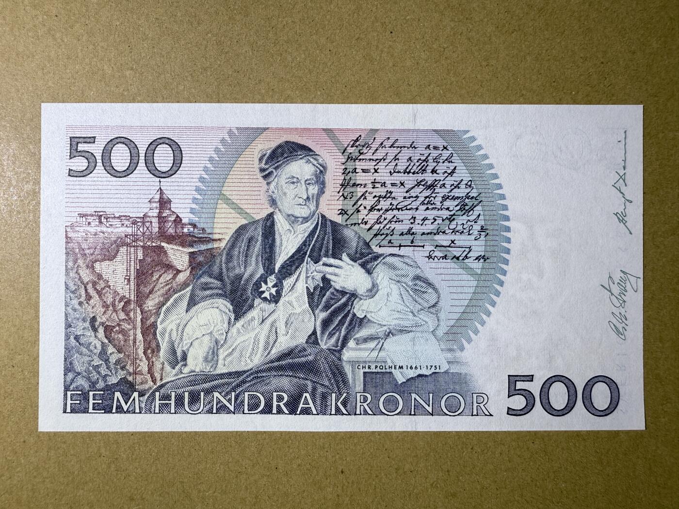 《艾美收藏》第220期-11.16周日外币畅拍场 瑞典500克朗 UNC 蓝卡尔 无4