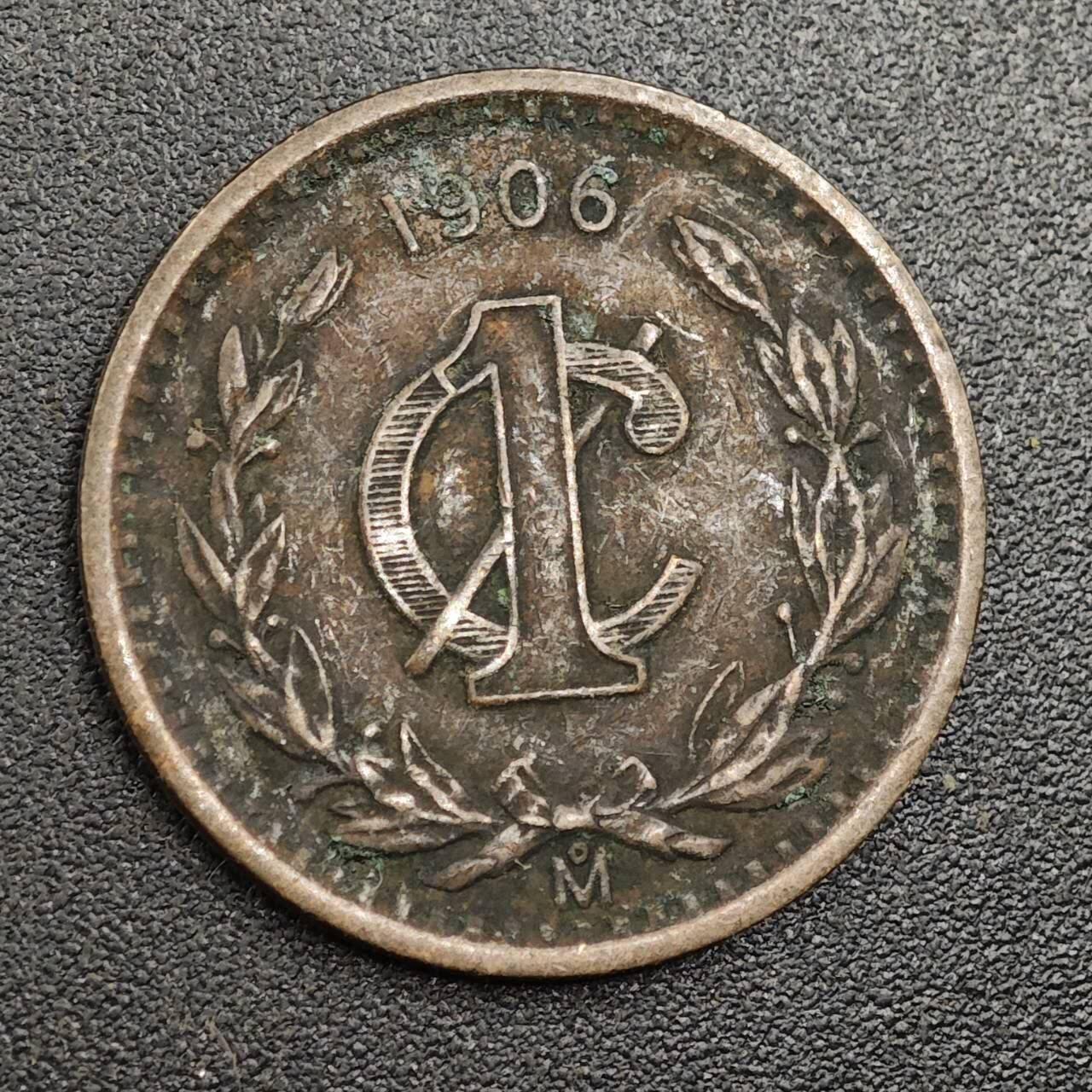 【淘币小摊】限时拍第七百九十七拍  老铜币场  满百包邮可预留两周  周一统一发货  墨西哥1906年1分铜币