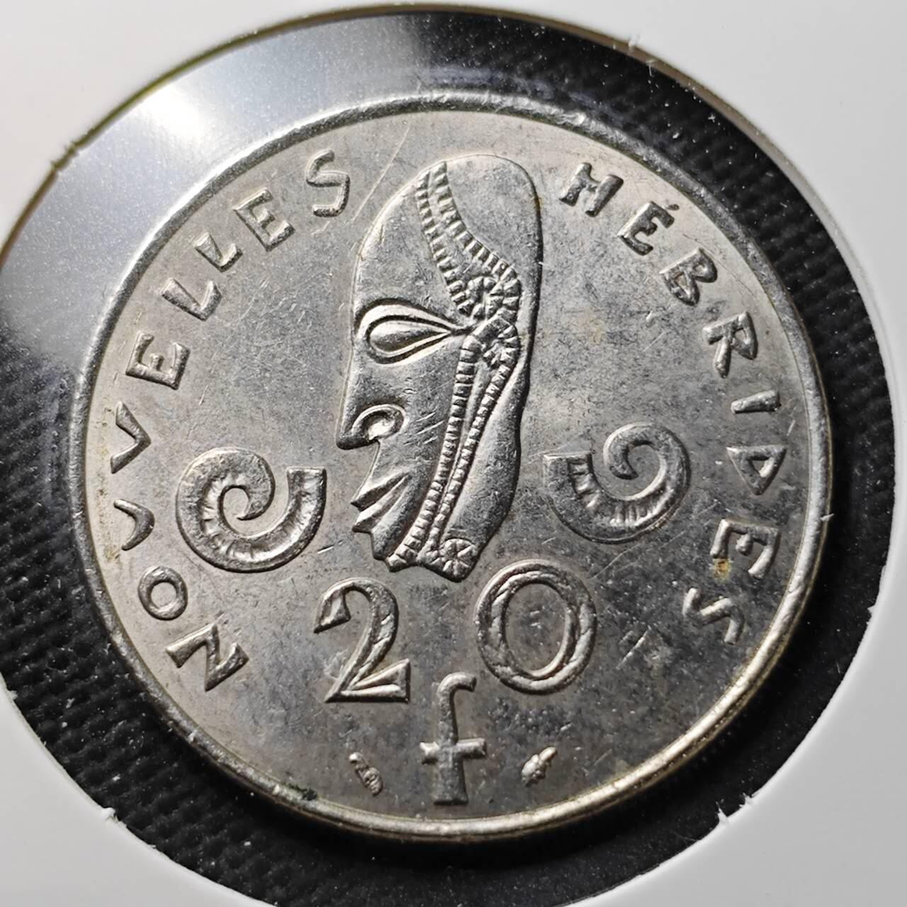 KK钱币收藏小铺  第371场  2月预留时间 周末发货  法属赫布里底20法郎