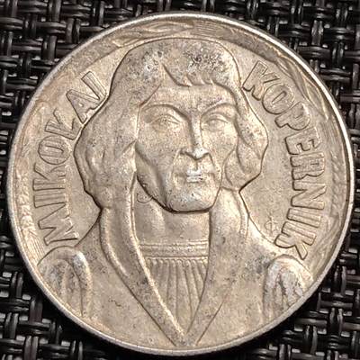 布加迪🐬～世界钱币(上海)🌾第 259 期 /  各国套币和散币 - 波兰🇵🇱 1959年 10兹罗提 天文学家哥白尼 31mm