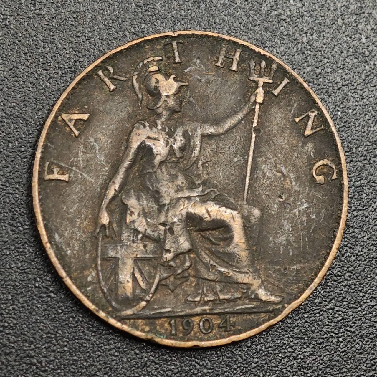 【淘币小摊】限时拍第七百九十七拍  老铜币场  满百包邮可预留两周  周一统一发货  英国1904年爱德华七世法新铜币