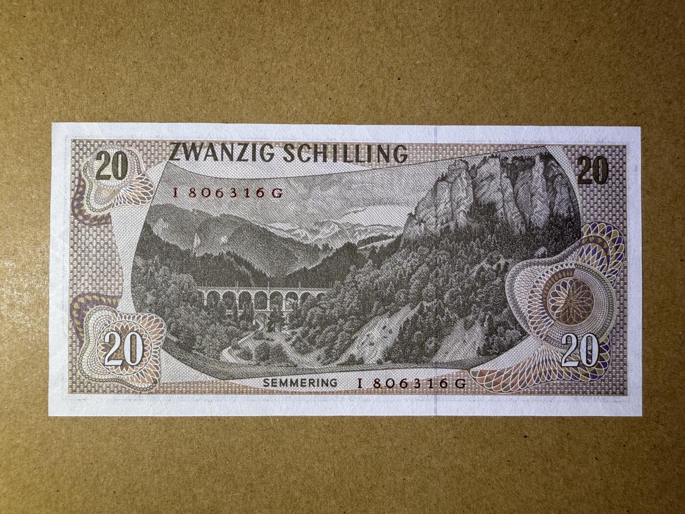 《艾美收藏》第220期-11.16周日外币畅拍场 奥地利20先令 UNC 1967年 意大利工程师盖加 无47