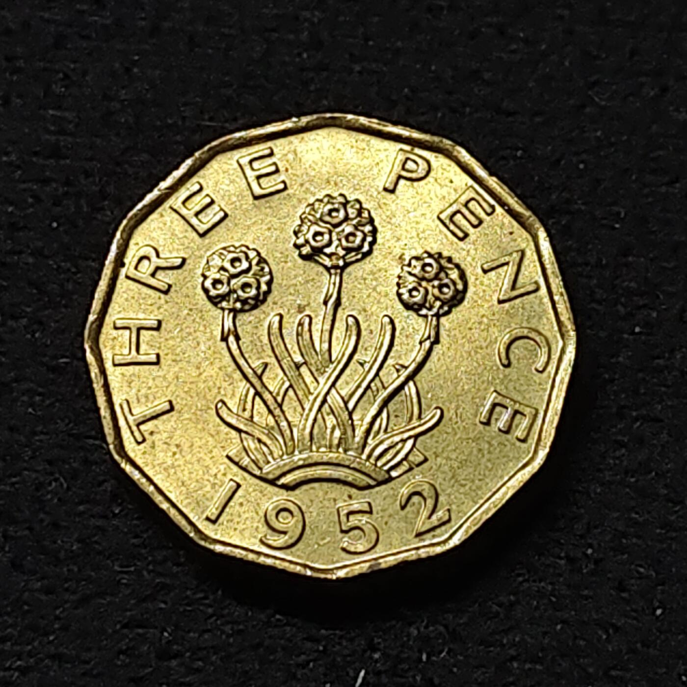 【全场包邮】纯粹捡漏拍478场（免费代拍第15场） 英国1952年乔治六世3便士