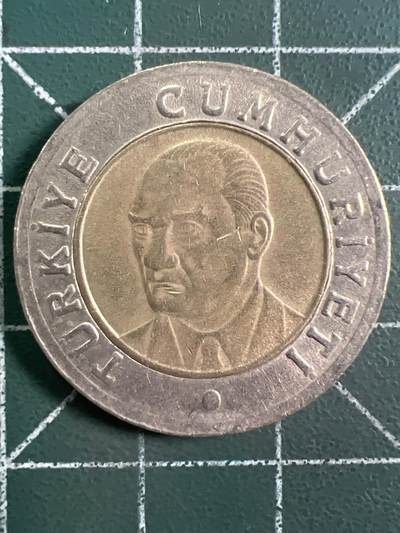 第1047 硬币专场 （无押金，捡漏，全场50包邮，偏远地区除外，接收代拍业务，本店十天发一次货） - 土耳其 1里拉  双色