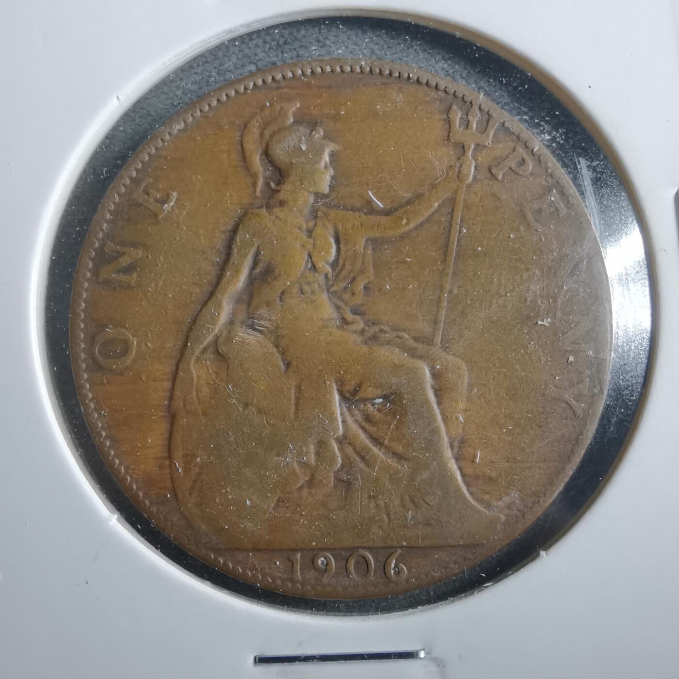 沼泽如烟--第906场 英国1906年1便士