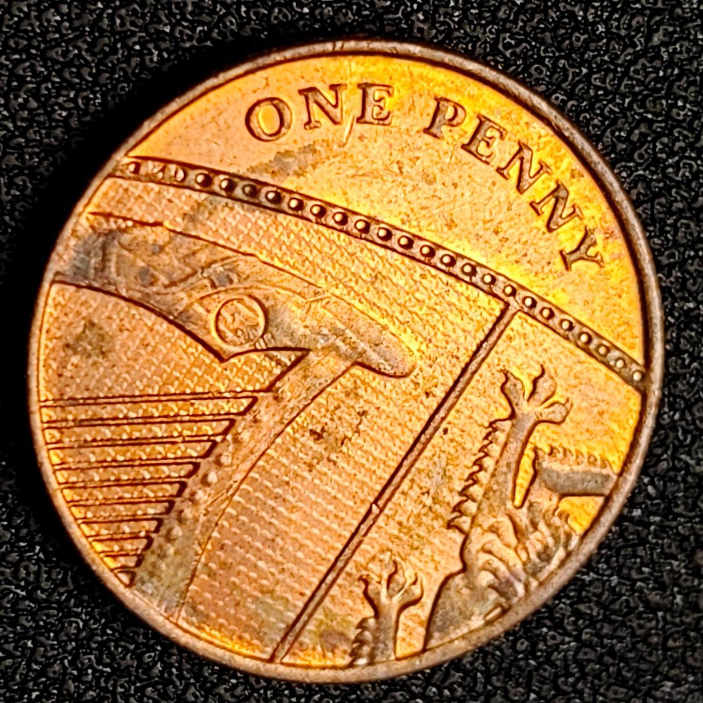 泉币菌-第128附加场-精品福利场（本场拍品多，请提前出价） 原光 狮腿版 老年女王头像  英国1便士钢镀铜硬币伊莉莎白外国钱幣20mm