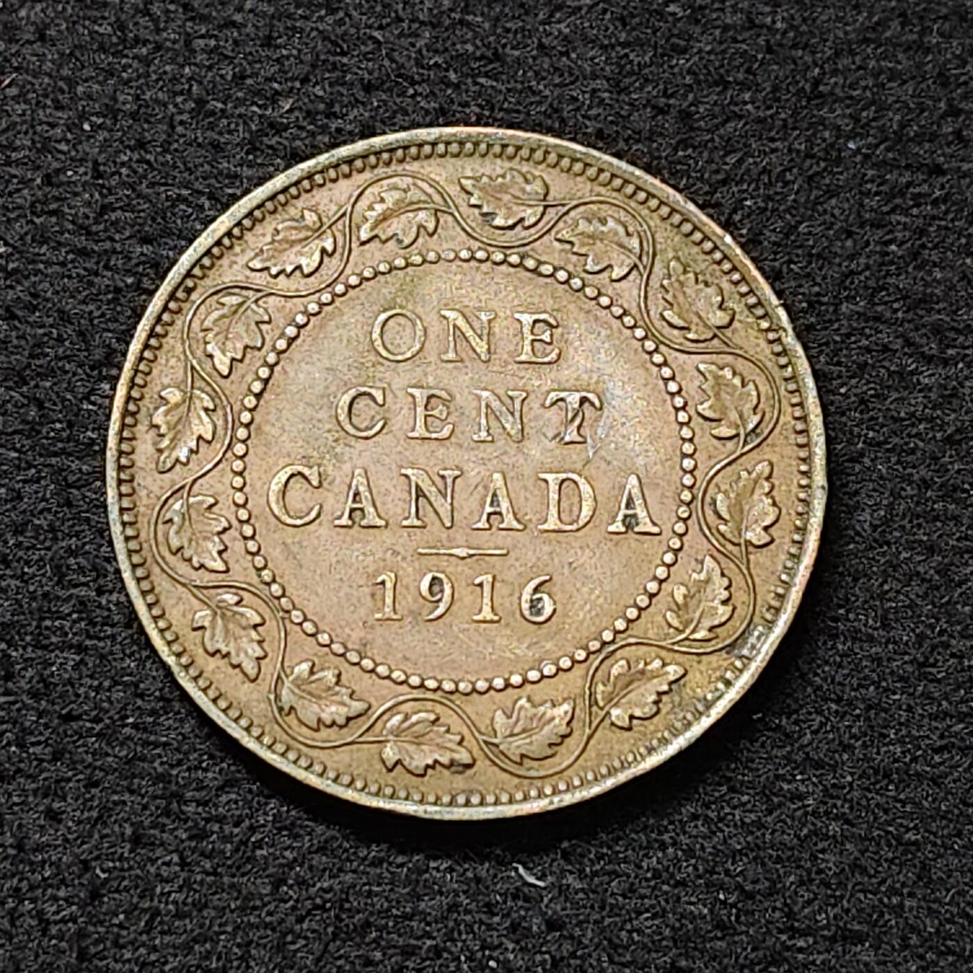 【全场包邮】纯粹捡漏拍478场（免费代拍第15场） 加拿大1916年乔治五世1分铜币