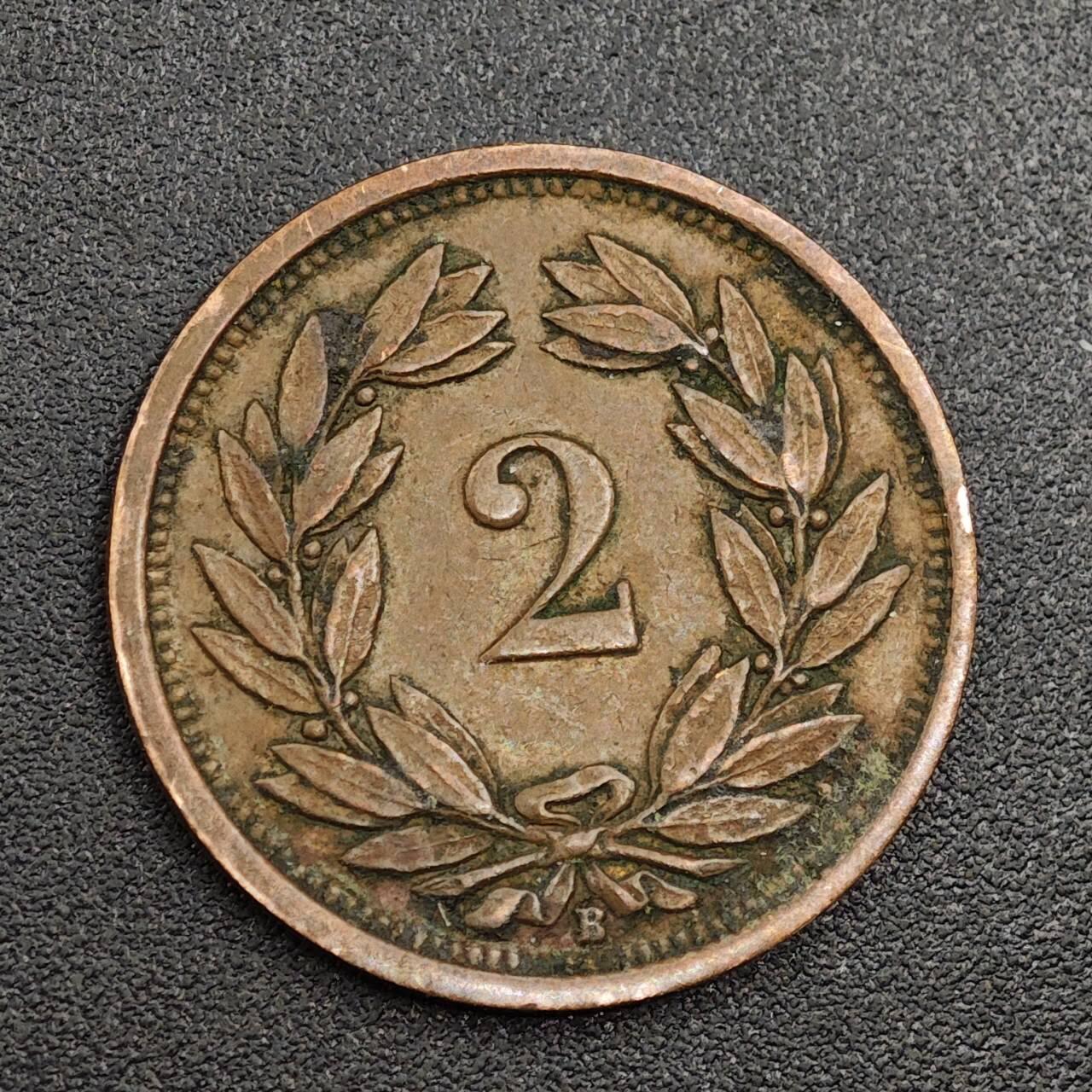 【淘币小摊】限时拍第七百九十七拍  老铜币场  满百包邮可预留两周  周一统一发货  瑞士1937年2分铜币