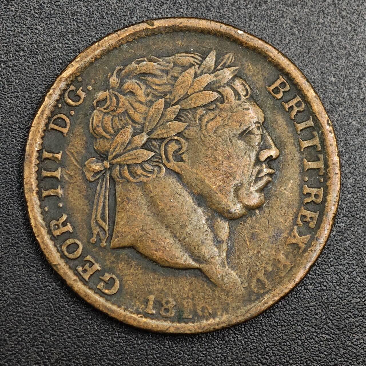 【淘币小摊】限时拍第七百九十七拍  老铜币场  满百包邮可预留两周  周一统一发货  英国1816年乔治三世代币