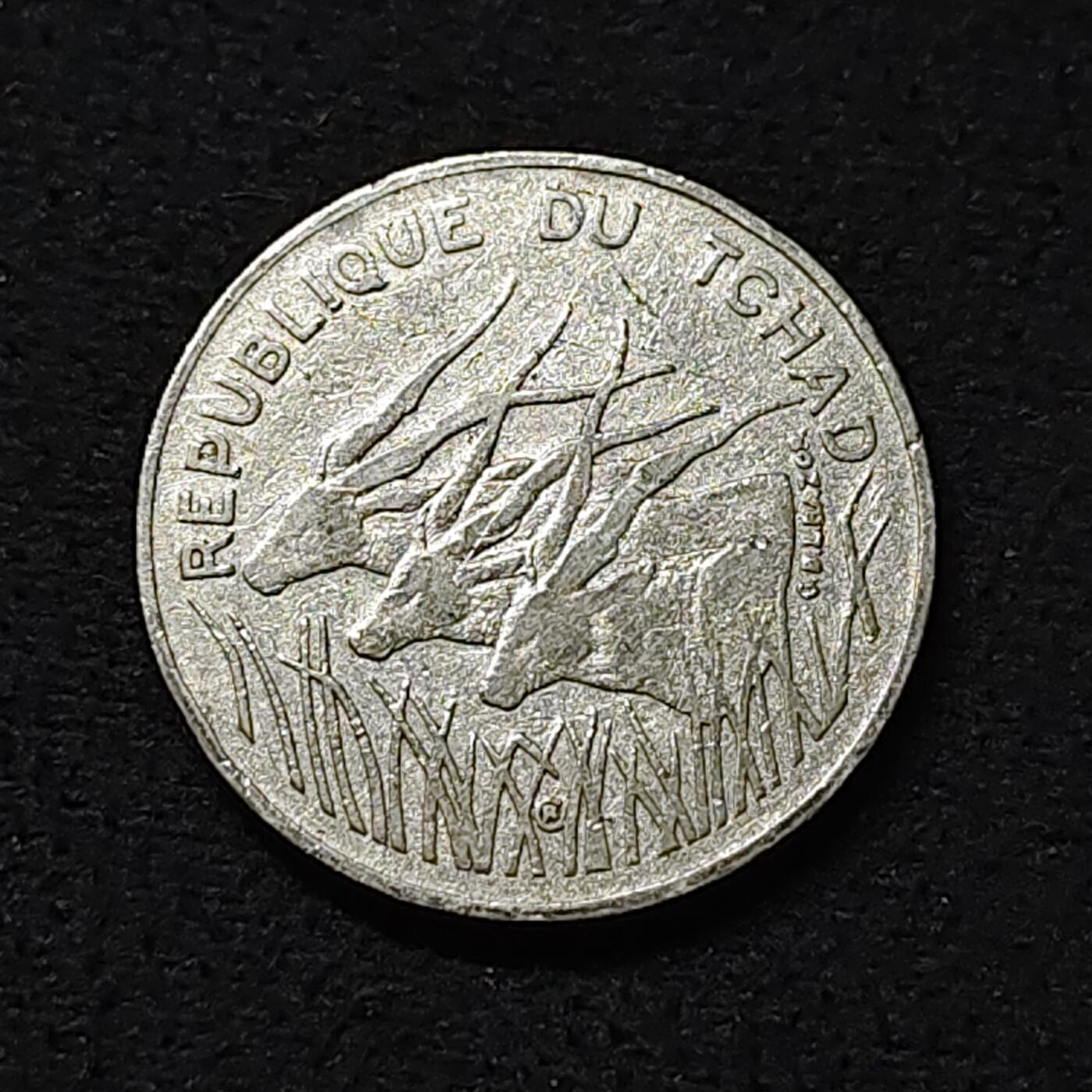 【全场包邮】纯粹捡漏拍478场（免费代拍第15场） 乍得1990年三羚羊100法郎