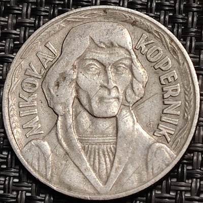 布加迪🐬～世界钱币(上海)🌾第 259 期 /  各国套币和散币 - 波兰🇵🇱 1968年 10兹罗提 天文学家哥白尼 28mm