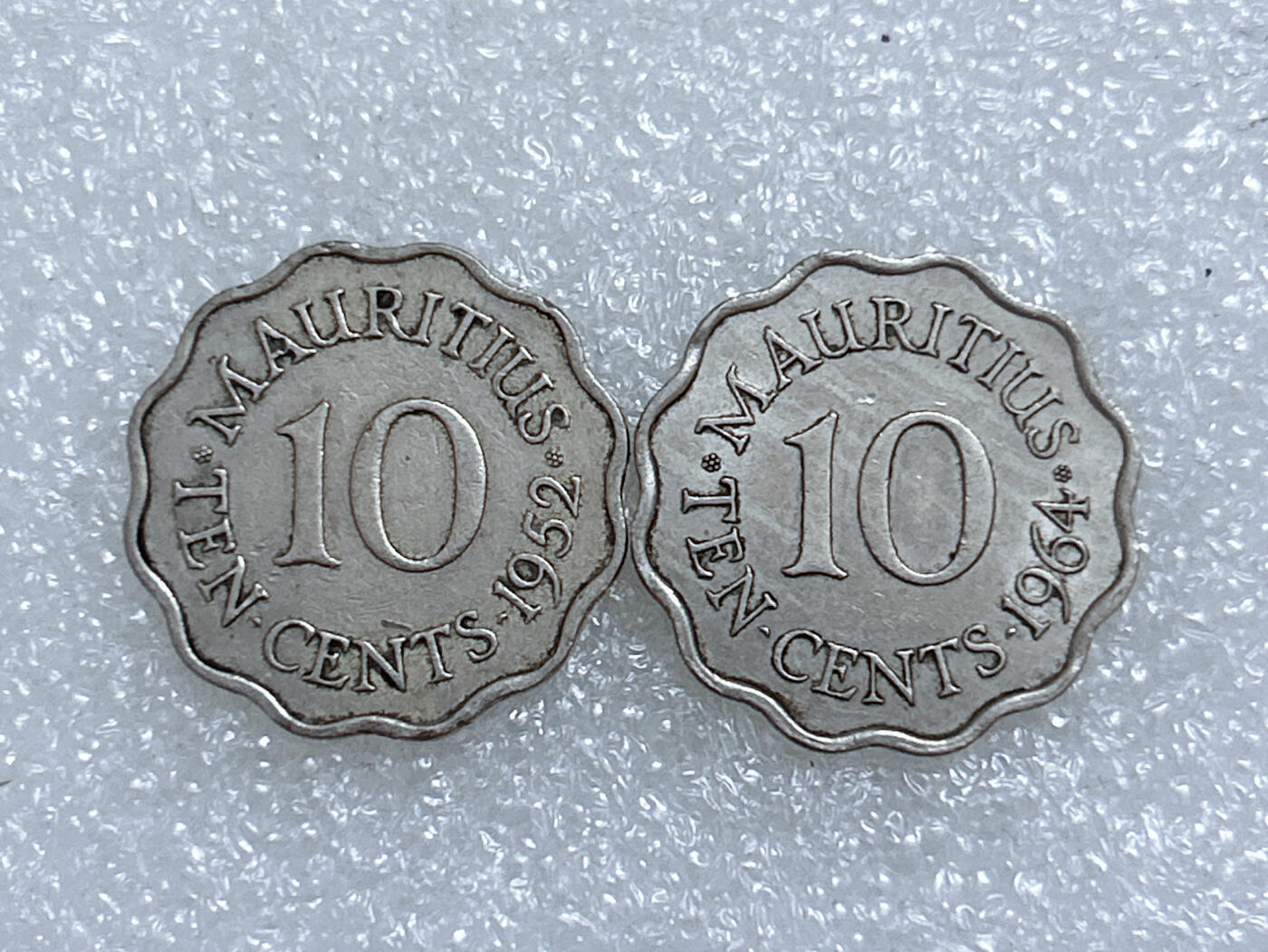 第一海外回流一元起拍收藏 散集专场  第267期 英属毛里求斯10分硬币 两个版本