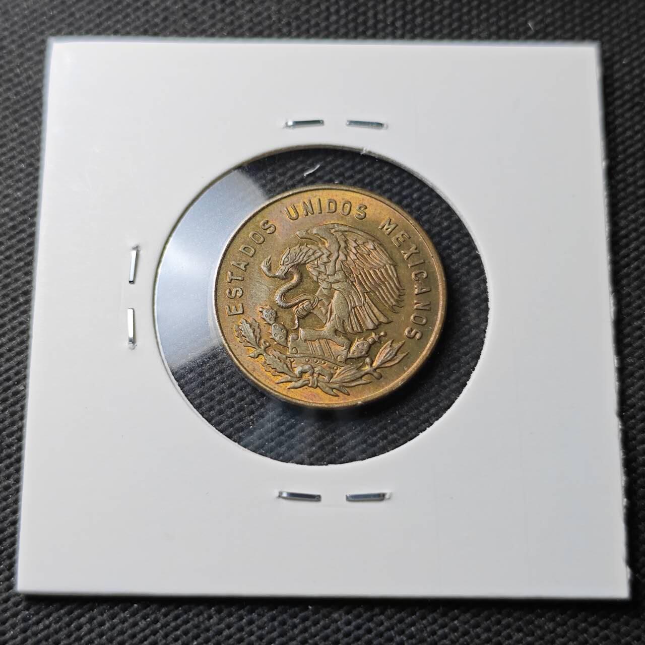 KK钱币收藏小铺  第371场  2月预留时间 周末发货  墨西哥女头5分铜币