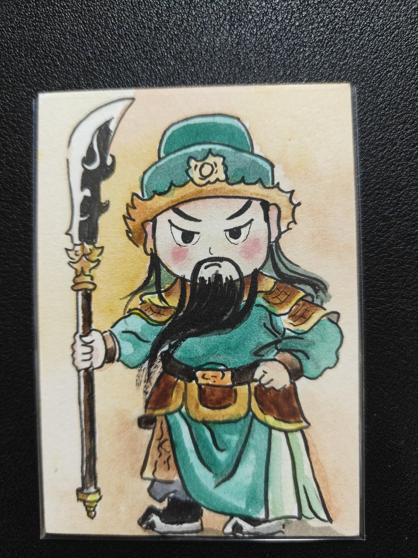 天玑星卡拍第138期《11.17周一截拍》持续收拍收评中 满赠卡需备注 【手绘卡】小火柴 关羽 手绘卡