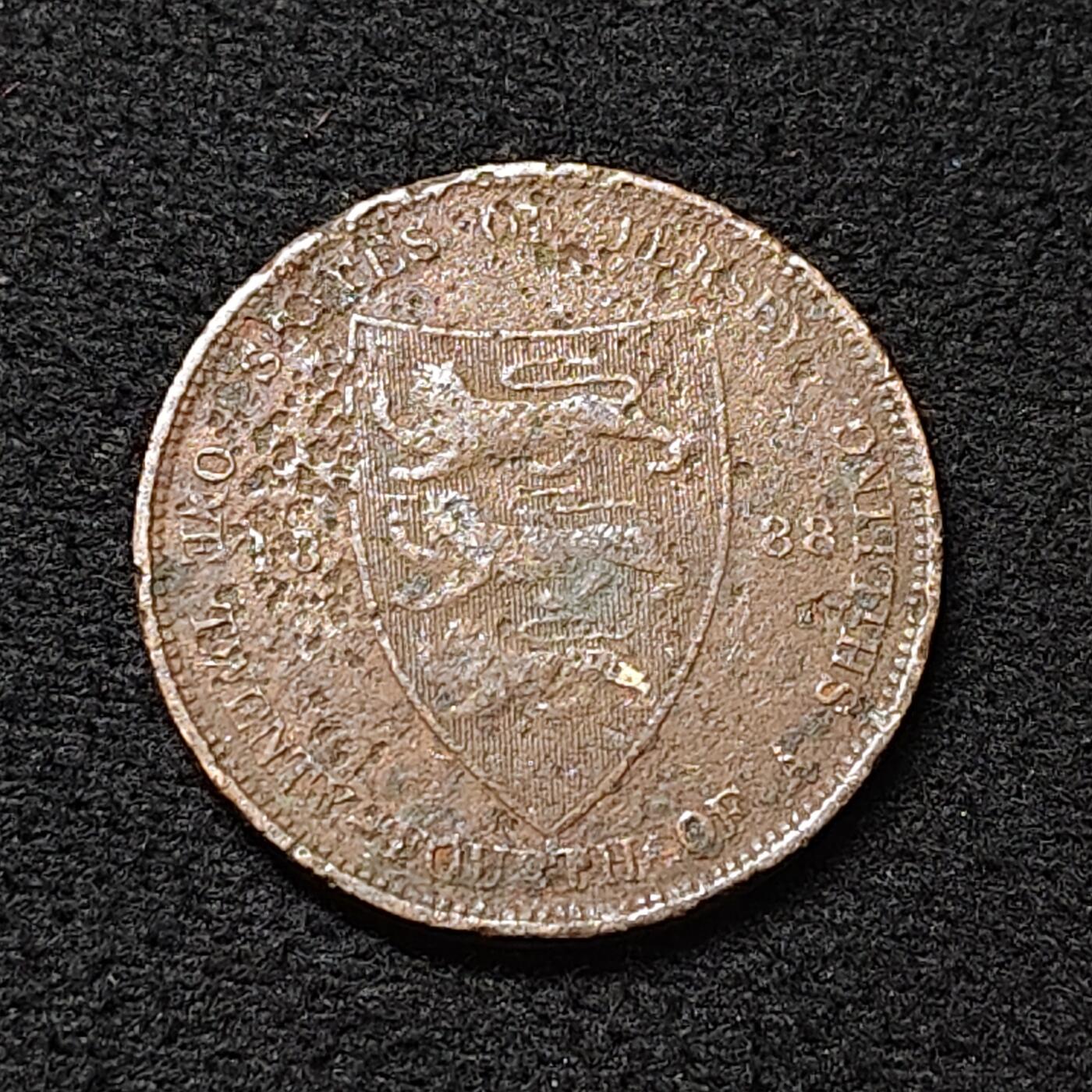 【全场包邮】纯粹捡漏拍478场（免费代拍第15场） 泽西1888年维多利亚女王1/24先令铜币