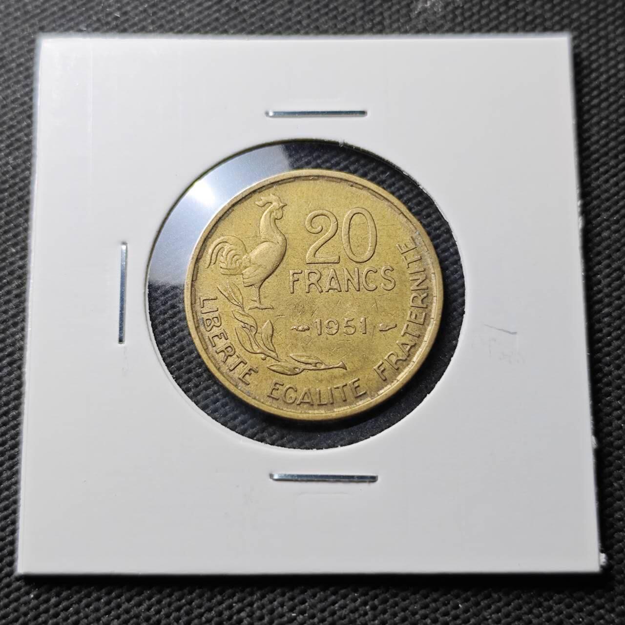 KK钱币收藏小铺  第371场  2月预留时间 周末发货  法国20法郎