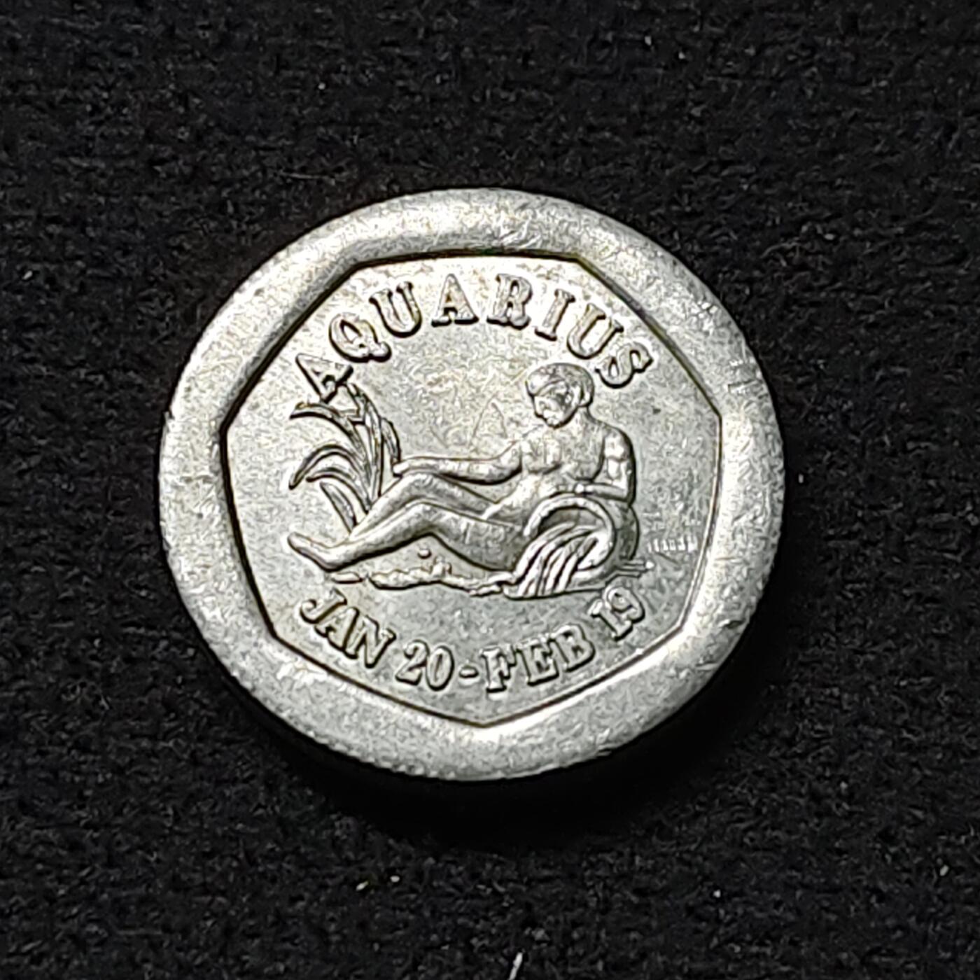 【全场包邮】纯粹捡漏拍478场（免费代拍第15场） 【代币】英国国家运输公司1994年10便士宝瓶座交通代币