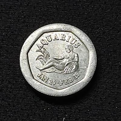 【全场包邮】纯粹捡漏拍478场（免费代拍第15场） - 【代币】英国国家运输公司1994年10便士宝瓶座交通代币