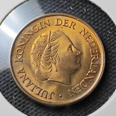 KK钱币收藏小铺  第371场  2月预留时间 周末发货 -  1963荷兰5分铜币 好品