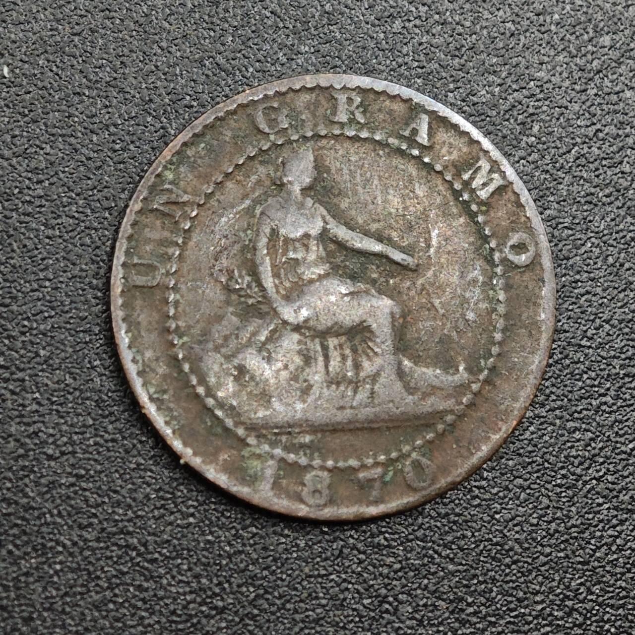 【淘币小摊】限时拍第七百九十七拍  老铜币场  满百包邮可预留两周  周一统一发货  西班牙870年一分铜币