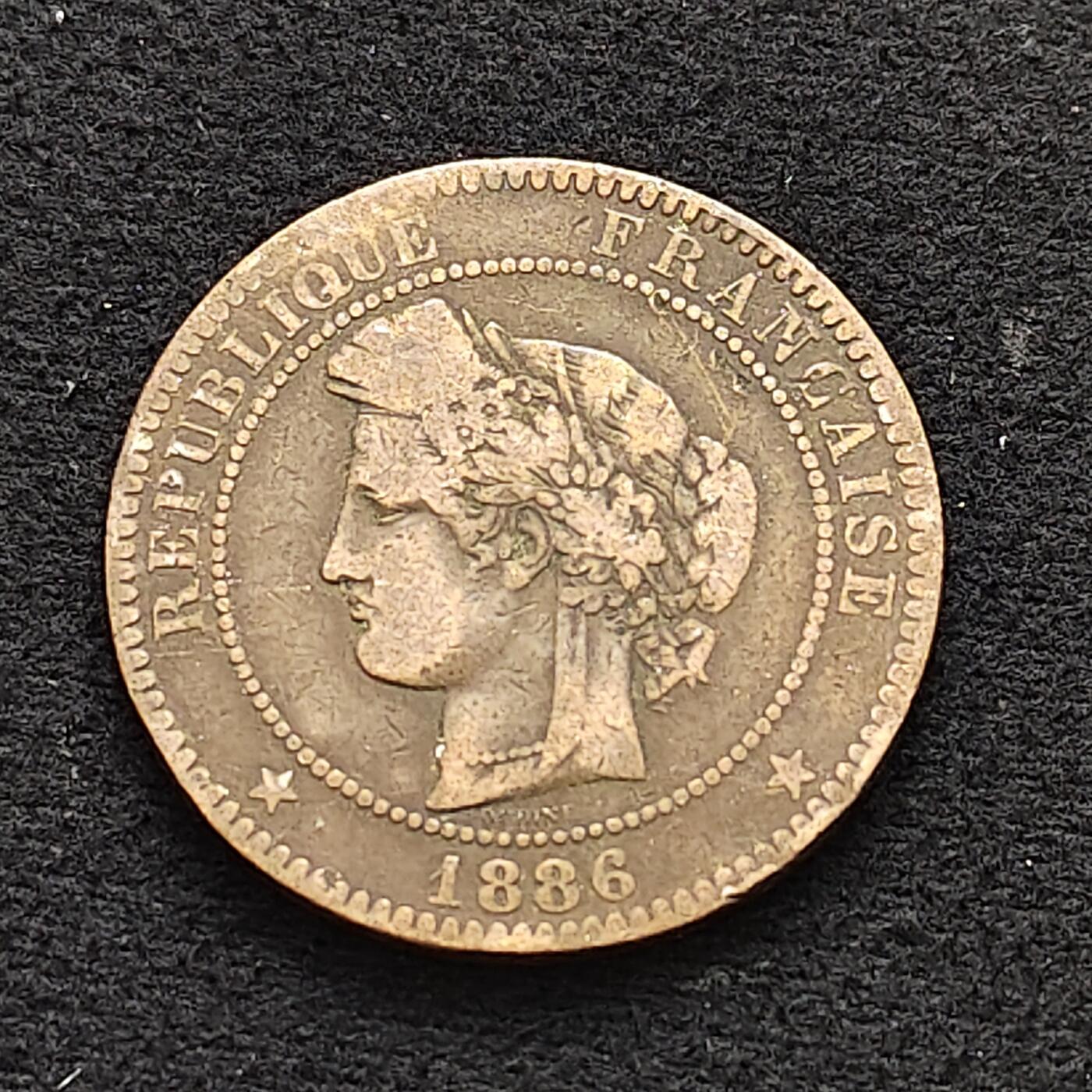 【全场包邮】纯粹捡漏拍478场（免费代拍第15场） 法国1886年女神10分铜币