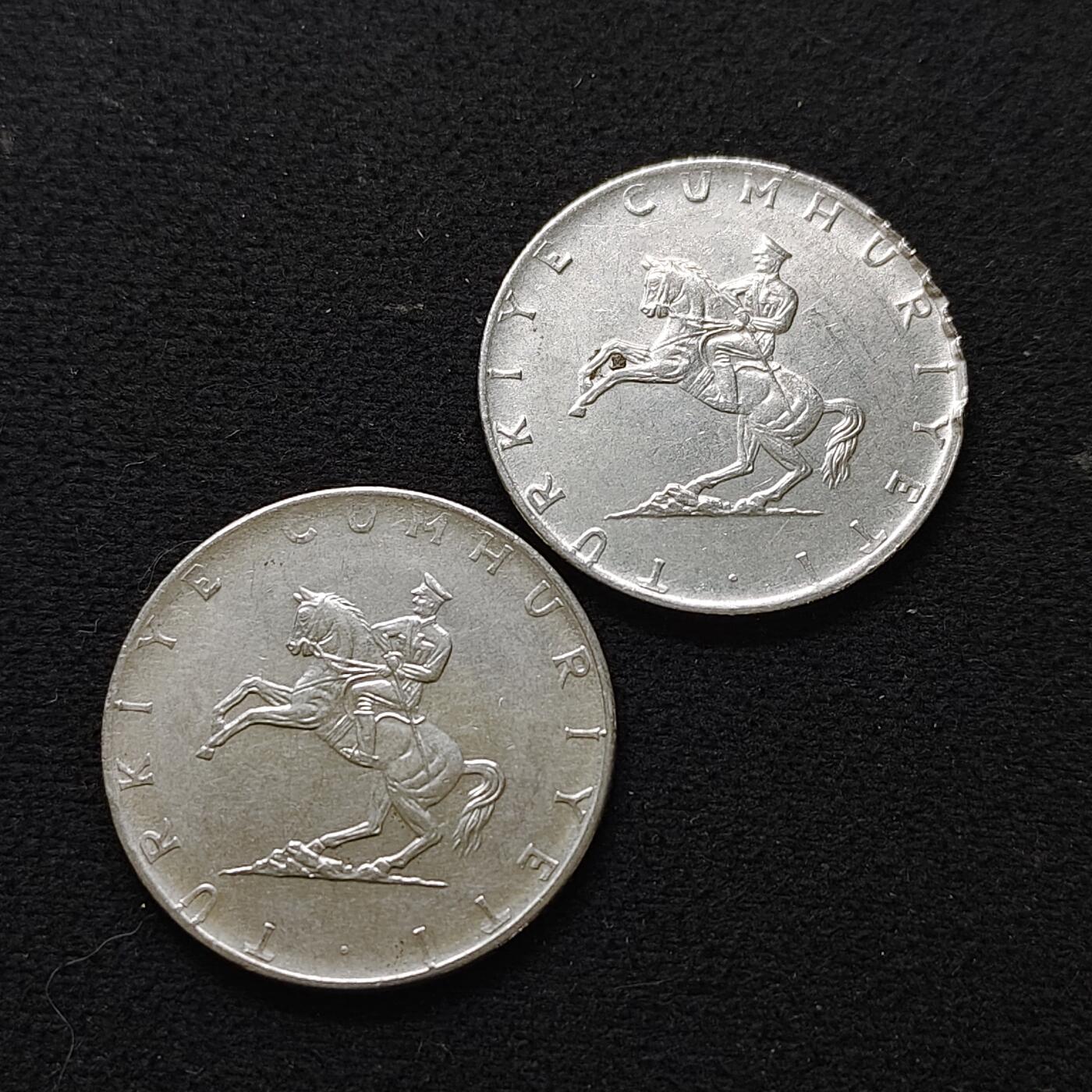 【全场包邮】纯粹捡漏拍478场（免费代拍第15场） 土耳其不同年分凯末尔将军5里拉2枚一组