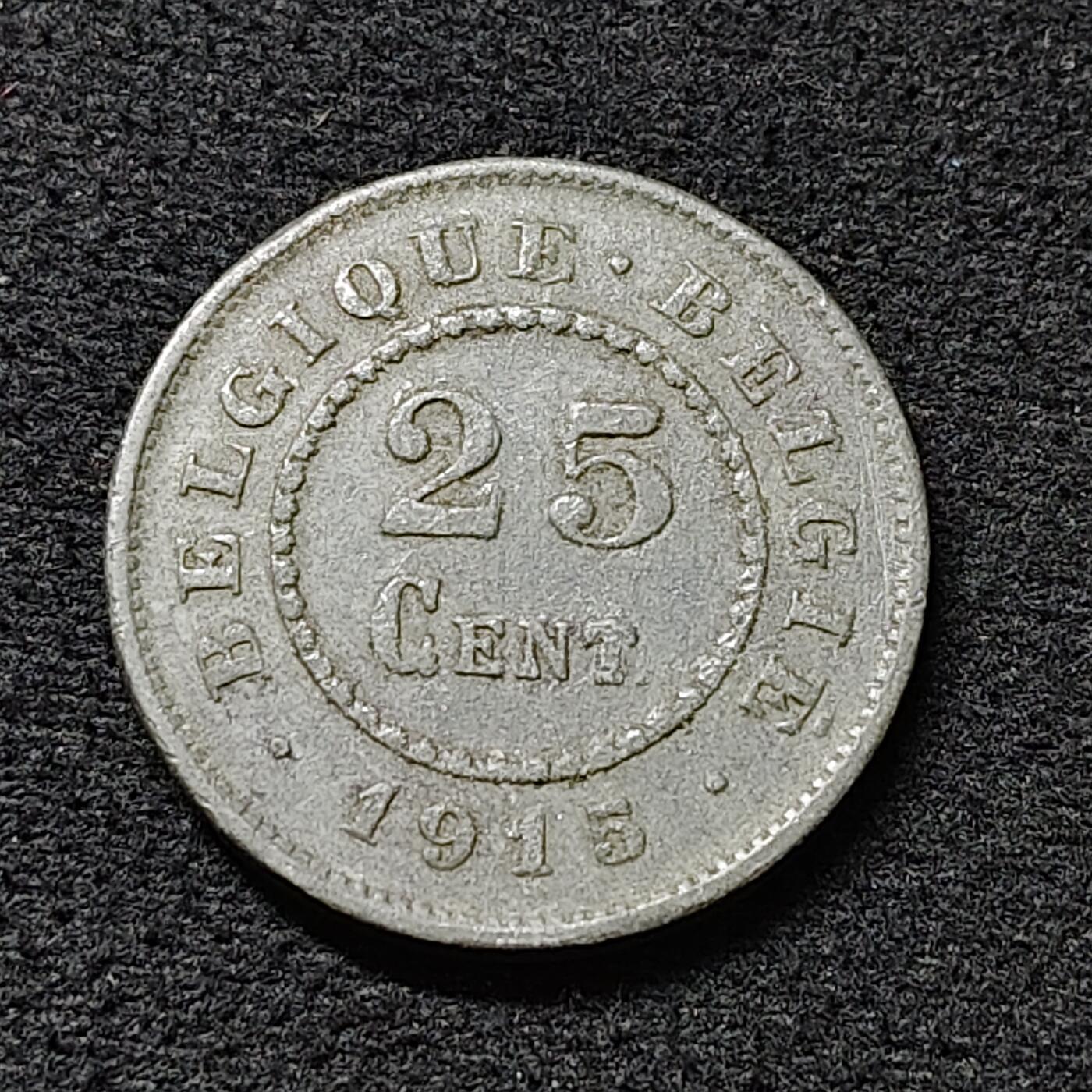 【全场包邮】纯粹捡漏拍478场（免费代拍第15场） 比利时1915年25分锌币