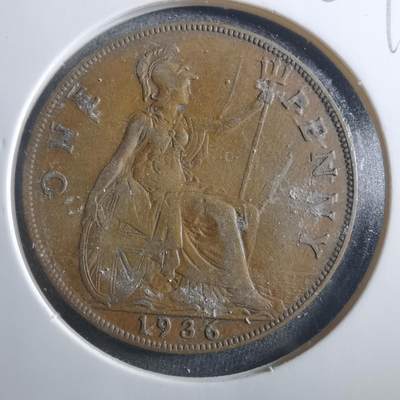 沼泽如烟--第906场 - 英国1936年1便士