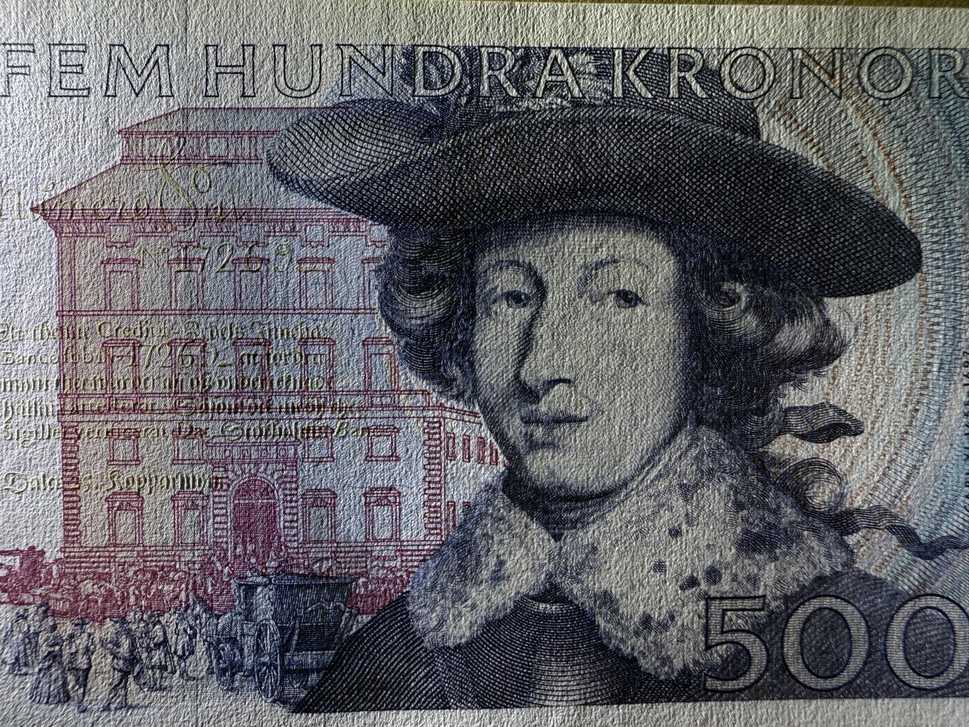 《艾美收藏》第220期-11.16周日外币畅拍场 瑞典500克朗 UNC 蓝卡尔 无4