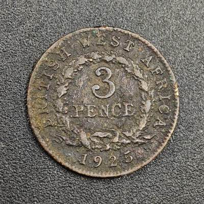 【淘币小摊】限时拍第七百九十七拍  老铜币场  满百包邮可预留两周  周一统一发货  - 英属西非1925年乔治五世3便士铜币