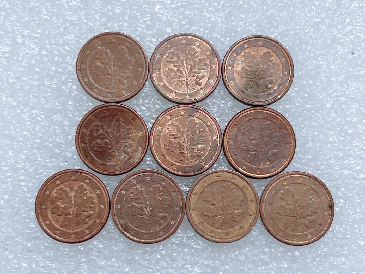 第一海外回流一元起拍收藏 散集专场  第267期 欧盟德国1欧分硬币 10枚