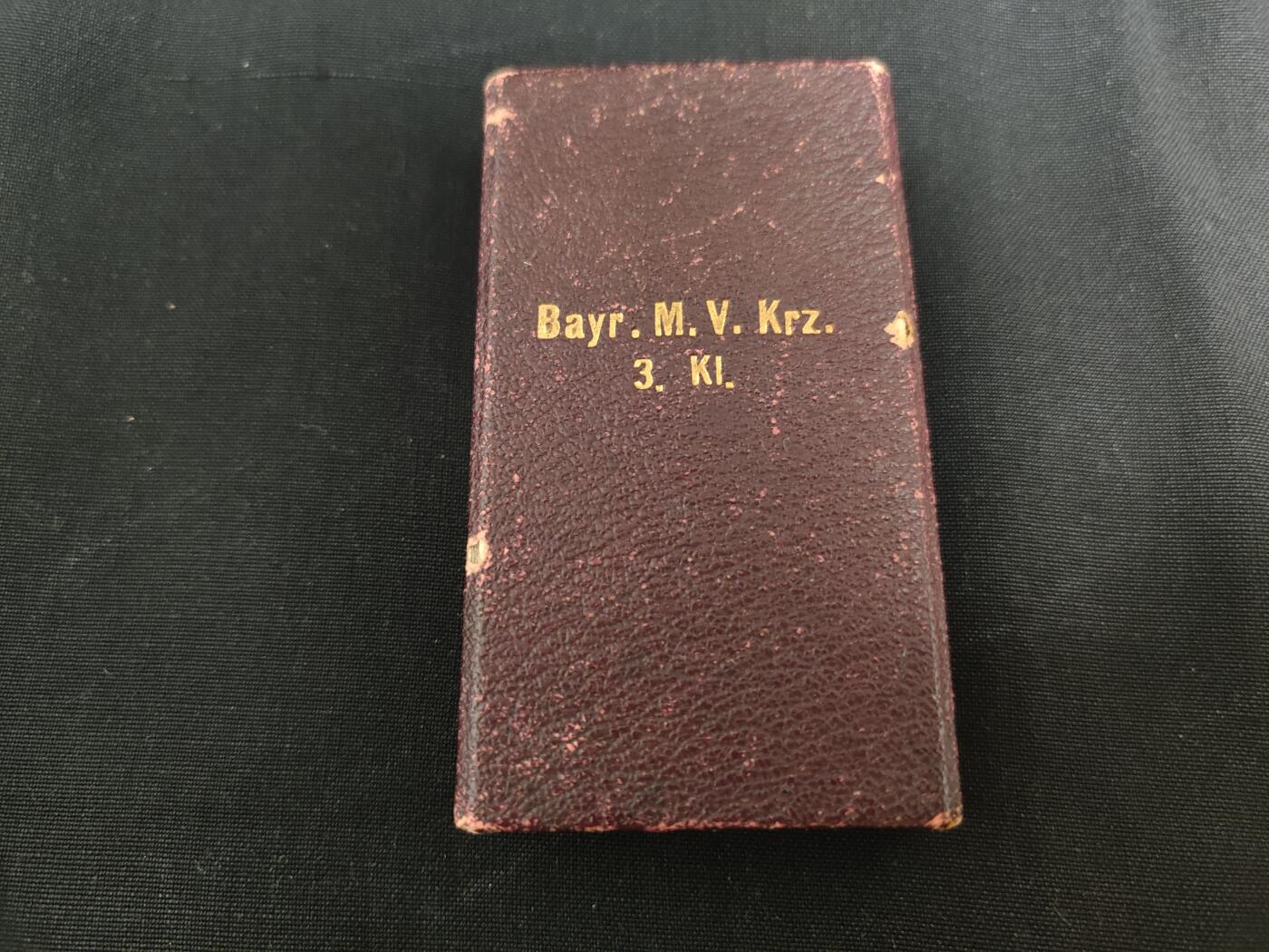 时顺第二十五拍 巴伐利亚三级军事功勋，原盒，原绶带，双剑版。原盒原章一套(代拍)