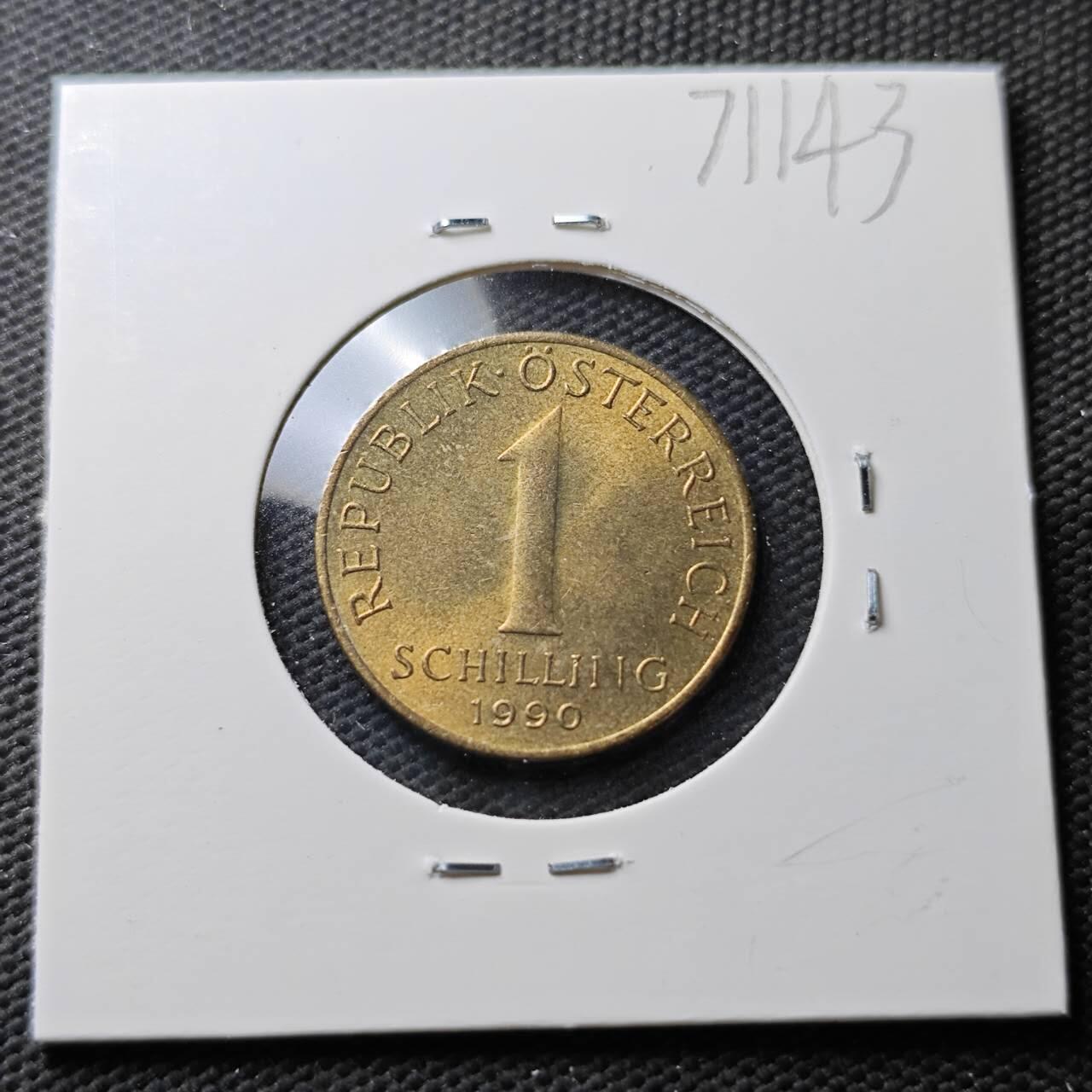 KK钱币收藏小铺  第371场  2月预留时间 周末发货  1990奥地利1先令 好品