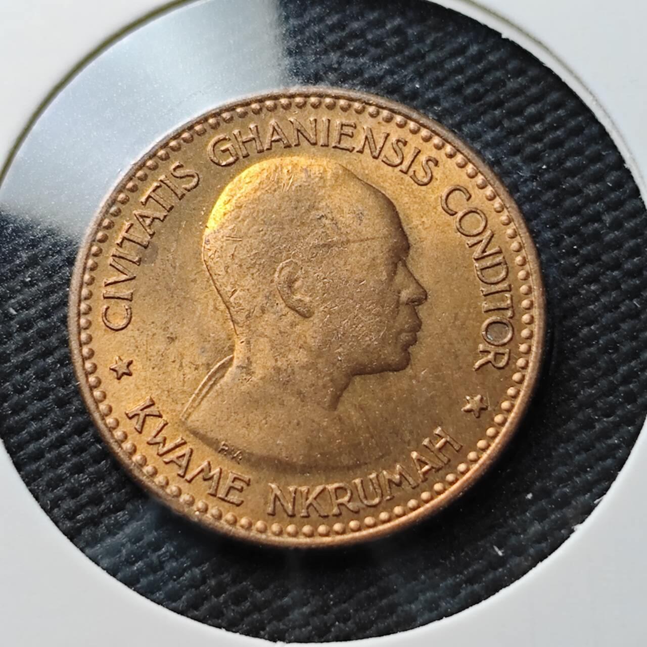 KK钱币收藏小铺  第371场  2月预留时间 周末发货  1958加纳0.5便士 好品