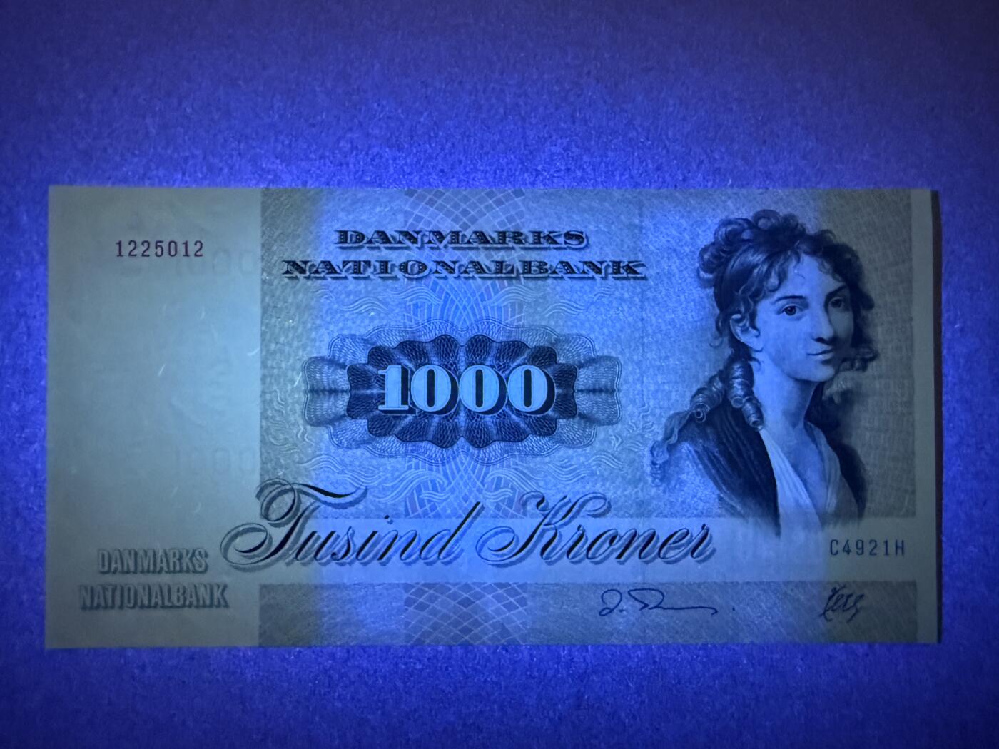 《艾美收藏》第220期-11.16周日外币畅拍场 丹麦1000克朗 UNC 1992年 大松鼠