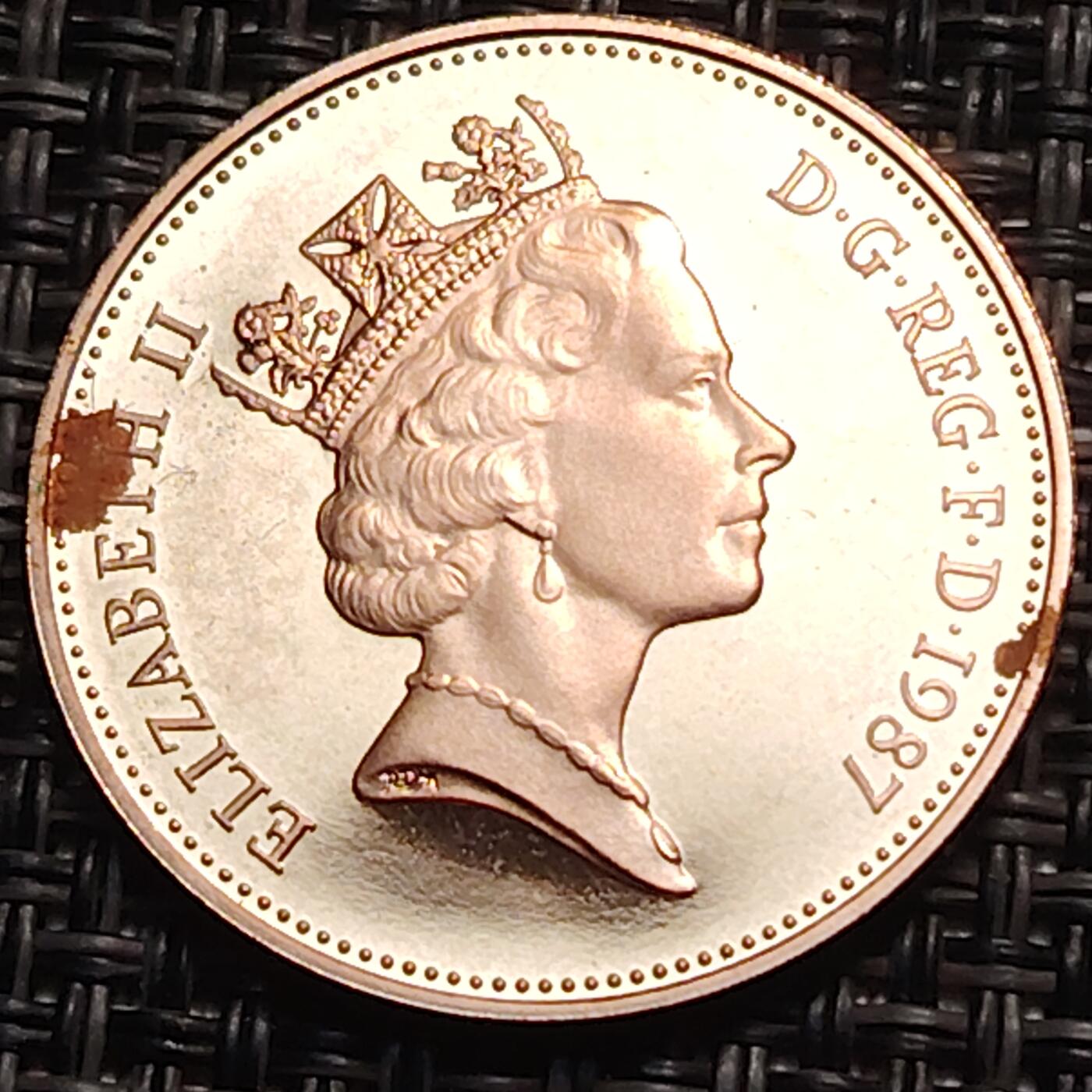 布加迪🐬～世界钱币(上海)🌾第 259 期 /  各国套币和散币 英国🇬🇧 1987年 2便士精致币