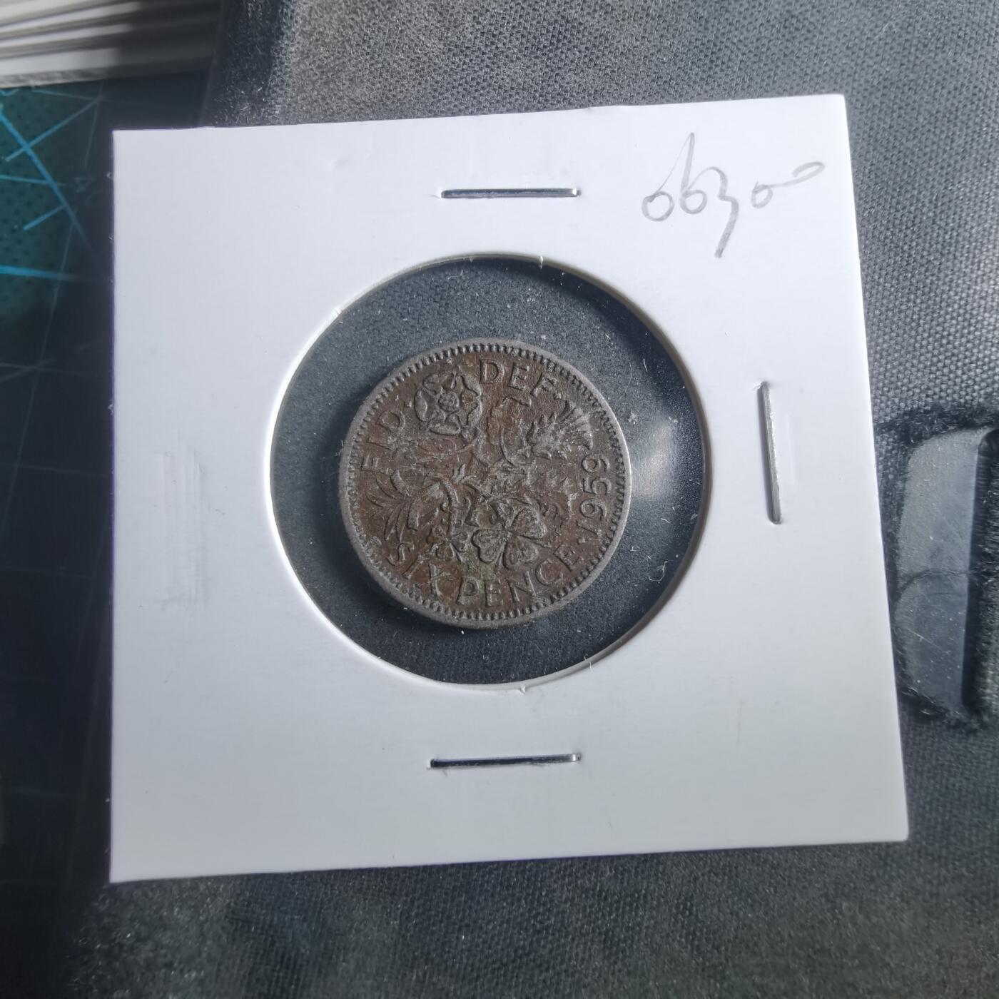 沼泽如烟--第906场 英国1959年6便士