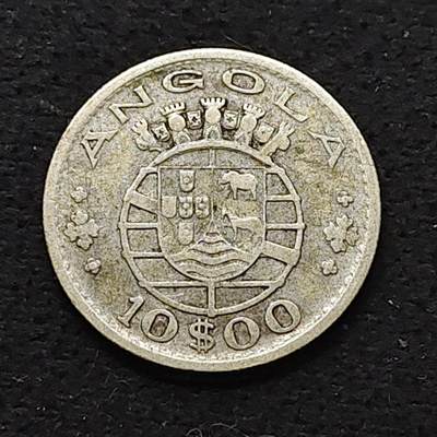 【全场包邮】纯粹捡漏拍478场（免费代拍第15场） - 葡属安哥拉1952年10埃斯库多银币