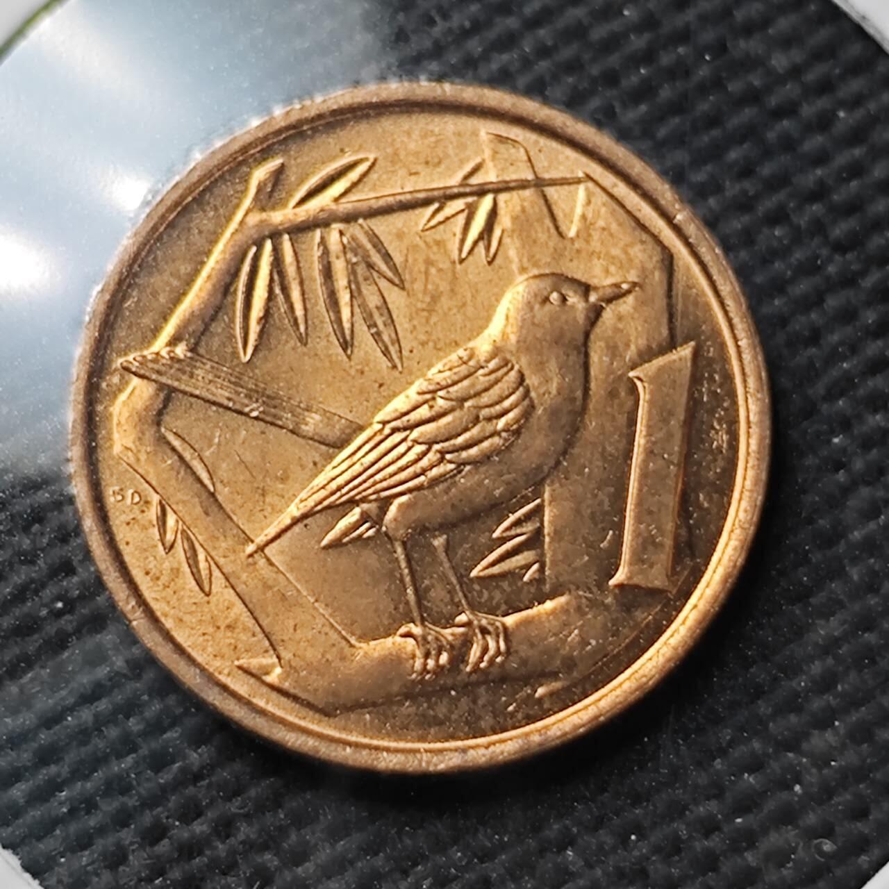 KK钱币收藏小铺  第371场  2月预留时间 周末发货  开曼群岛1分铜币 好品