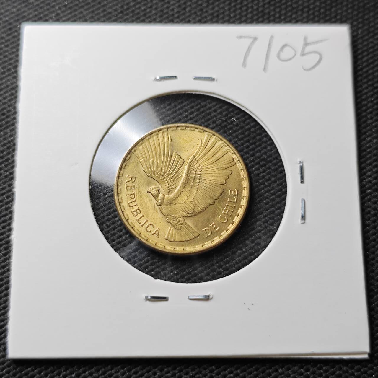 KK钱币收藏小铺  第371场  2月预留时间 周末发货  1969智利2分铜币 好品