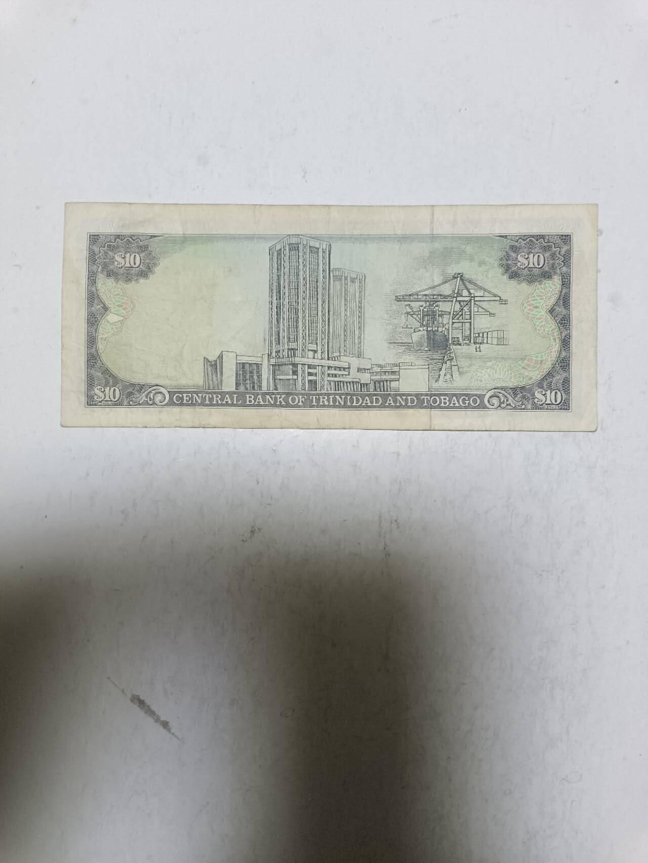 【20251120】非全新纸币第305场 特立尼达和多巴哥早期10元，参考价120元