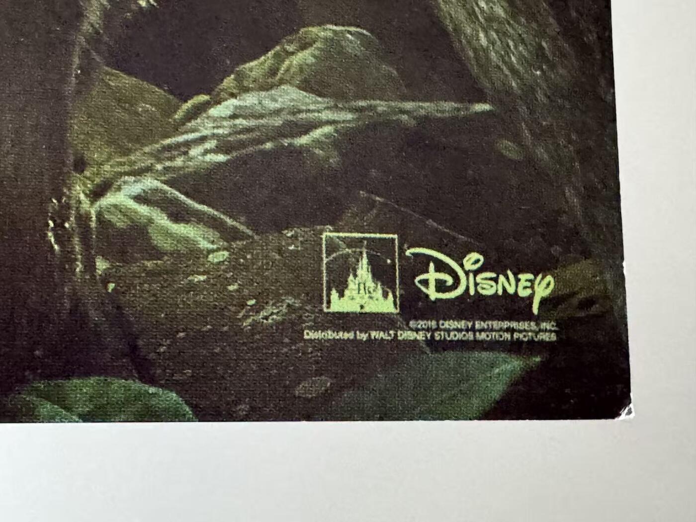 零元拍：迪士尼出品的真人动画片《奇幻森林》导演乔恩·费儒；主演尼尔·塞西；“黑豹巴希拉”配音本·金斯利；“母狼拉克沙”配音露皮塔·尼永奥，4 位主创亲笔签名IMAX 3D 原版海报。2017年2月26日，该片获得第89届奥斯卡金像奖“最佳视觉效果”奖尺寸：285X420MM。图6为装裱效果，拍品不含装裱。