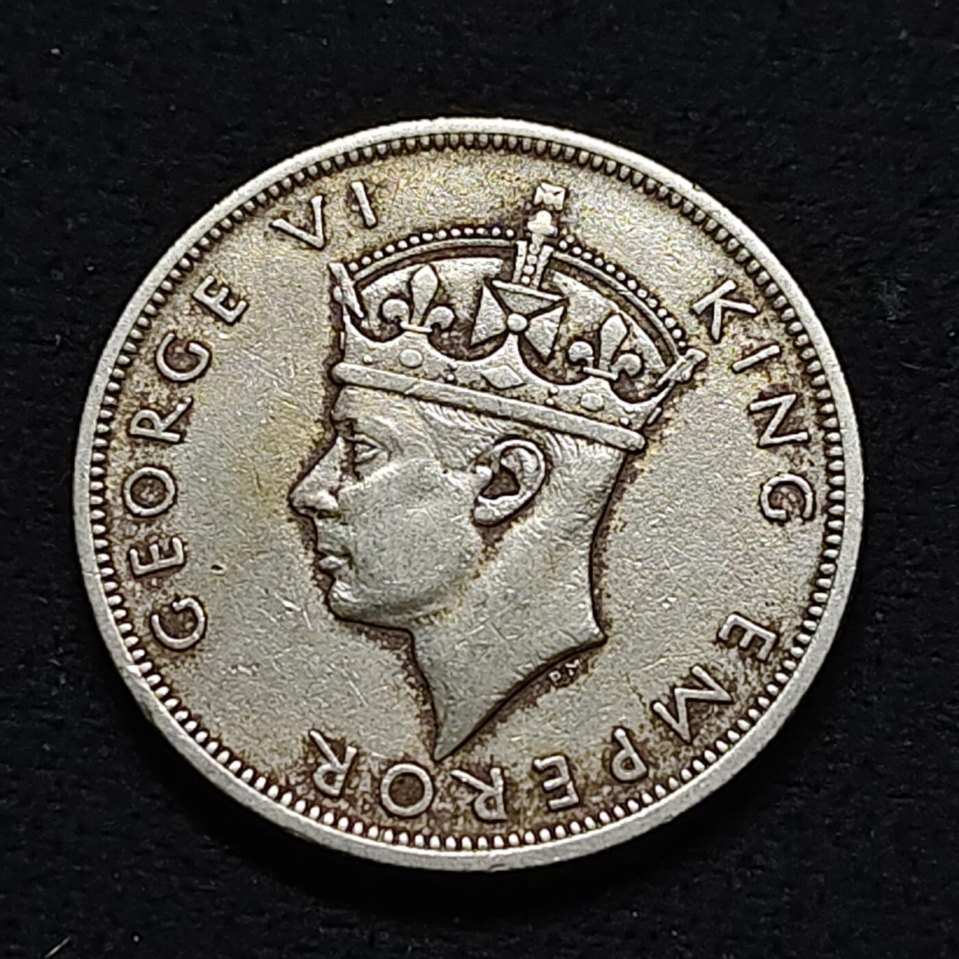 【全场包邮】纯粹捡漏拍478场（免费代拍第15场） 英属南罗德西亚1947年乔治六世半克朗