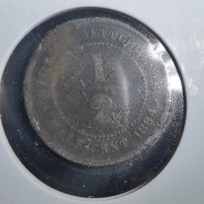 沼泽如烟--第906场 - 维多利亚1884年半分铜币