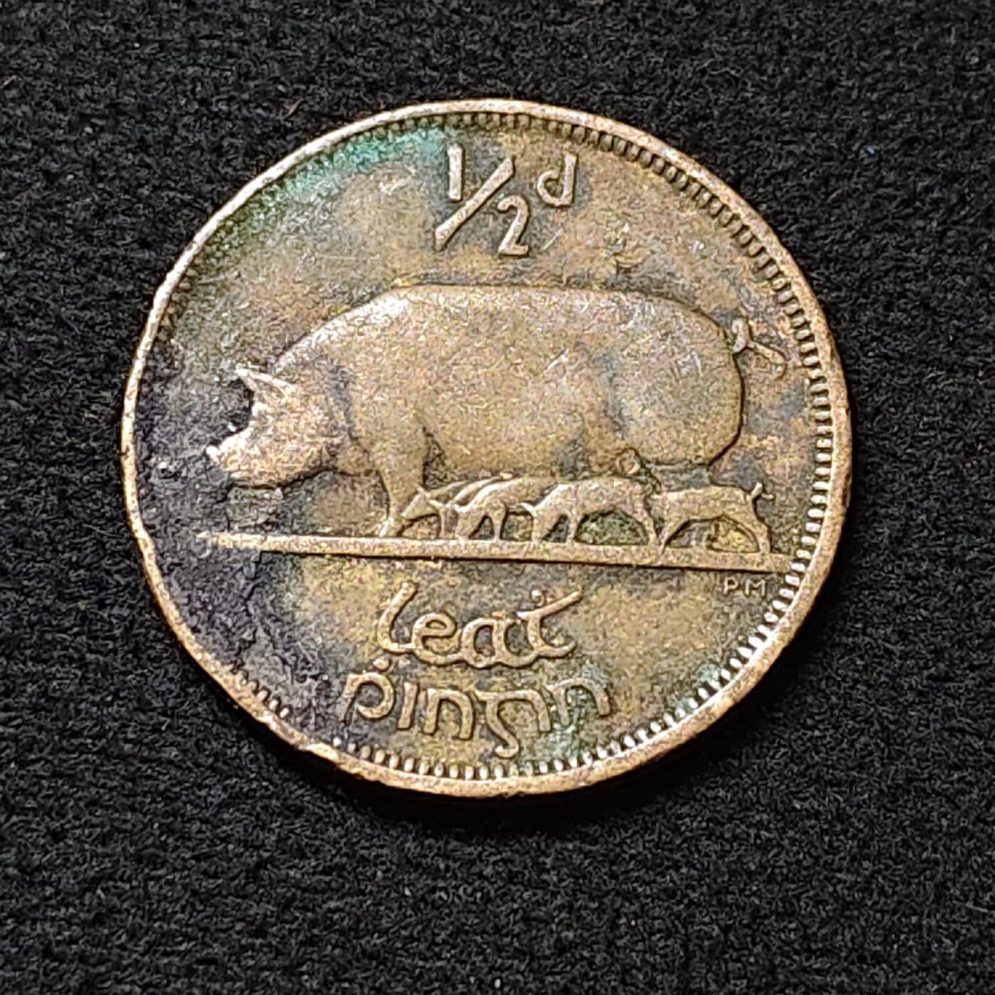 【全场包邮】纯粹捡漏拍478场（免费代拍第15场） 爱尔兰自由邦1928年1/2便士