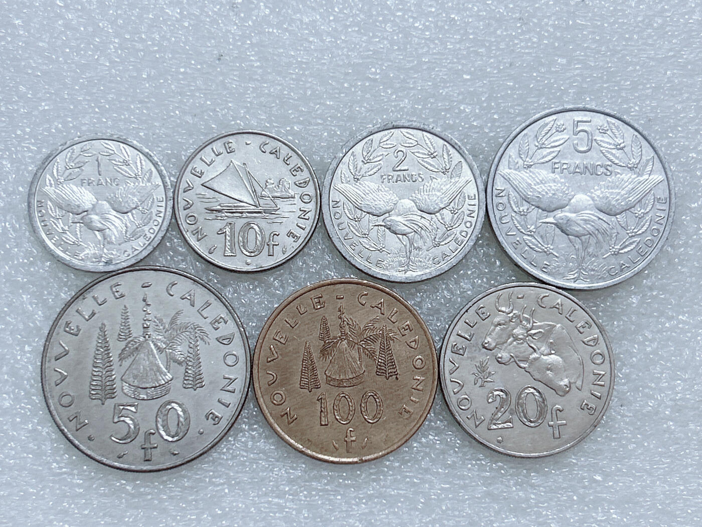 第一海外回流一元起拍收藏 散集专场  第267期 法属新喀里多尼亚硬币7枚套 带光好品