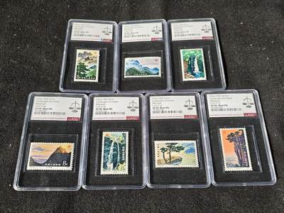刘世昌艺术品销售中心～虎踞龙蟠*金杨在线联拍群第509期 - 1981年T.67.《庐山》 特种邮票（ASG XF90 串号：1051837-038等）一套7枚。